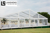 Outdoor Luxury Wedding Canopy Atrium Tent Aluminum Transparent PVC Black Frame Tents for Events, Parties, and Restaurants