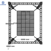 8*6*6m Flat Roof Aluminum Alloy Spigot Screw Truss Event Concert Stage Truss Structure