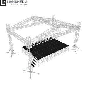 300 * 300mm Aluminum Truss Assembly Stage Truss Roof With Podium Stage