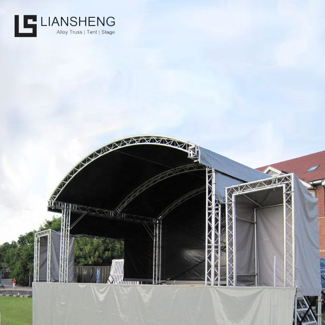 Outdoor Event Concert Event Stage Platform Arc Top Truss Aluminum Display Customized Design