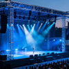 Spigot Truss, Stage and Light Show For Outdoor Concert Performance Event 