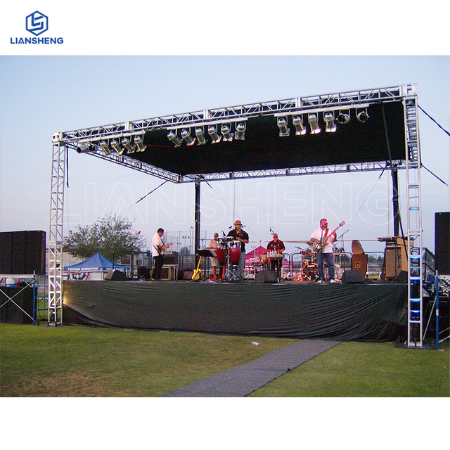 Large Mobile Truss&Stage Concert Lighting Stage Customizable Display Structure Fast Install Latest Style For Sale