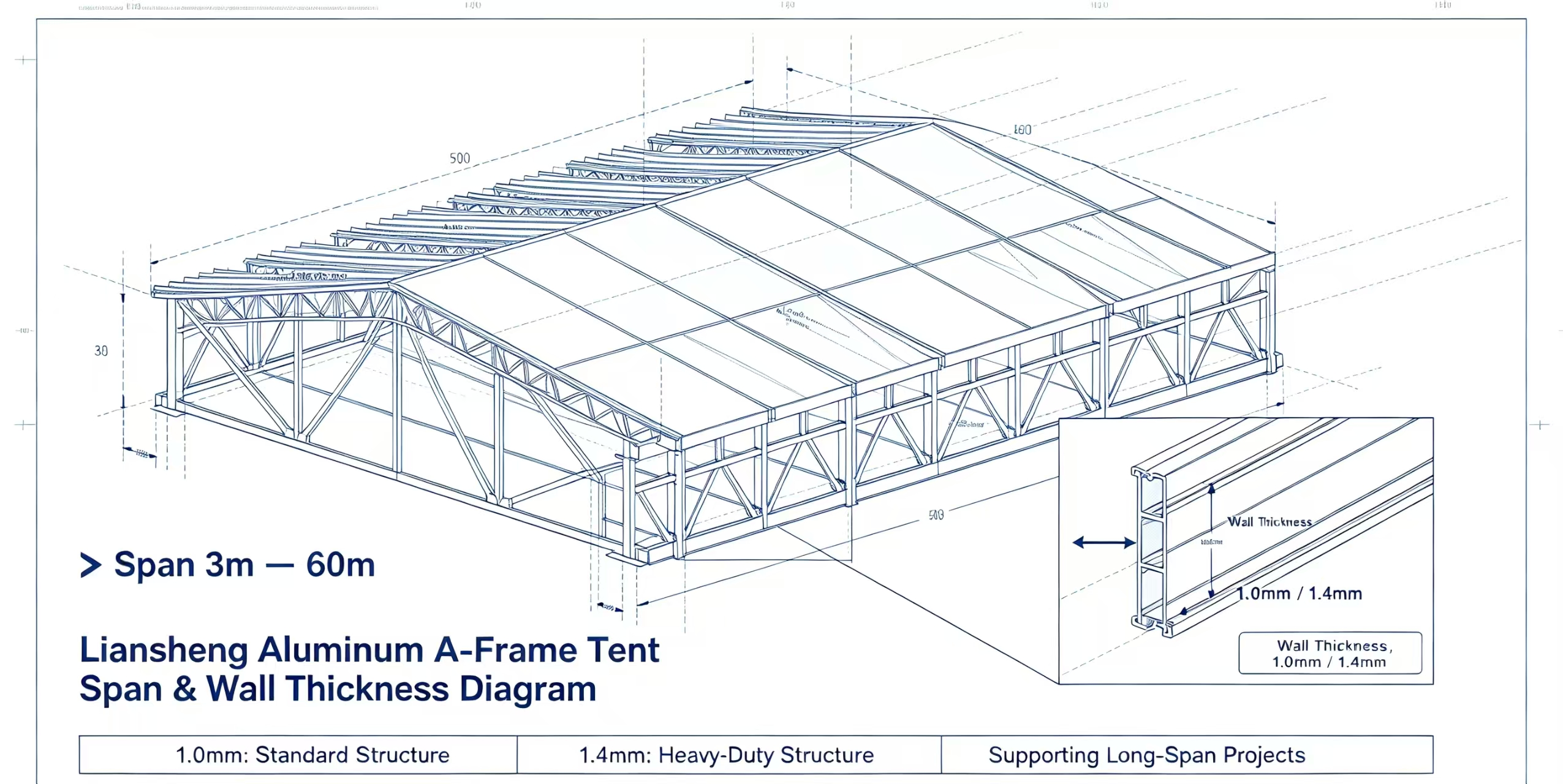 Liansheng Aluminum Tent Profile, Nominal Wall Thickness As The Bottom Line, No Thickness Reduction