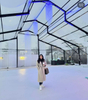 Custom Modular Aluminum Atrium Tent With Tempered Glass Wall For Shopping Mall